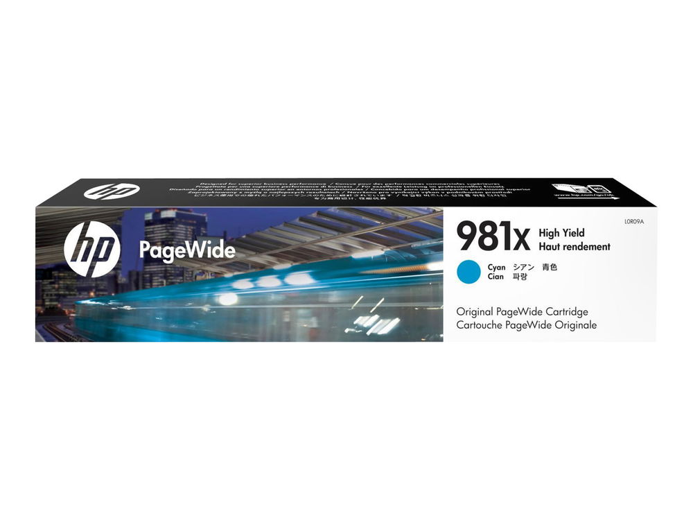 HP 981X - 116 ml - Alto rendimiento - cián - original - PageWide - cartucho de tinta - para PageWide Enterprise Color MFP 586; PageWide Managed Color E55650 HP 981X - 116 ml - Alto rendimiento - cián - original - PageWide - cartucho de tinta - para PageWide Enterprise Color MFP 586; PageWide Managed Color E55650