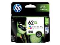 HP 62XL - 11.5 ml - Alto rendimiento - color (cian, magenta, amarillo) - original - cartucho de tinta - para ENVY 55XX, 56XX, 76XX; Officejet 200, 250, 57XX, 8040