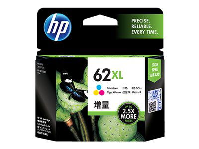 HP 62XL - 11.5 ml - Alto rendimiento - color (cian, magenta, amarillo) - original - cartucho de tinta - para ENVY 55XX, 56XX, 76XX; Officejet 200, 250, 57XX, 8040 HP 62XL - 11.5 ml - Alto rendimiento - color (cian, magenta, amarillo) - original - cartucho de tinta - para ENVY 55XX, 56XX, 76XX; Officejet 200, 250, 57XX, 8040