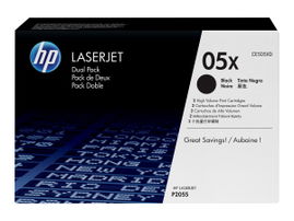 HP 05X - Paquete de 2 - Alto rendimiento - negro - original - LaserJet - cartucho de tóner (CE505XD) - para LaserJet P2055, P2055d, P2055dn, P2055x HP 05X - Paquete de 2 - Alto rendimiento - negro - original - LaserJet - cartucho de tóner (CE505XD) - para LaserJet P2055, P2055d, P2055dn, P2055x