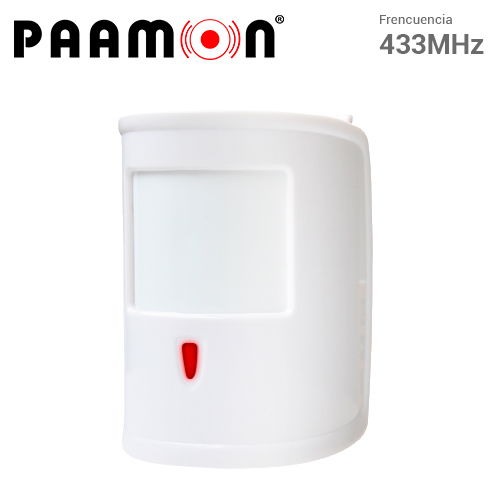 SENSOR PIR INALÁMBRICO ANTI-PET PAAMON PM-PIRW200 INALAMBRICO/ FRECUENCIA 433MHZ/ DISTANCIA DE TRANSMISIÓN DE 80MTS / ANGULO DE DETECCION 110°/ USO EN INTERIOR / INCLUYE BATERÍA