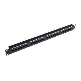 Panel de parcheo de impacto (110) UTP de 24 puertos Cat6A, 19in
