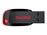 SanDisk Cruzer Blade - Unidad flash USB - 64 GB - USB 2.0 - negro, rojo
