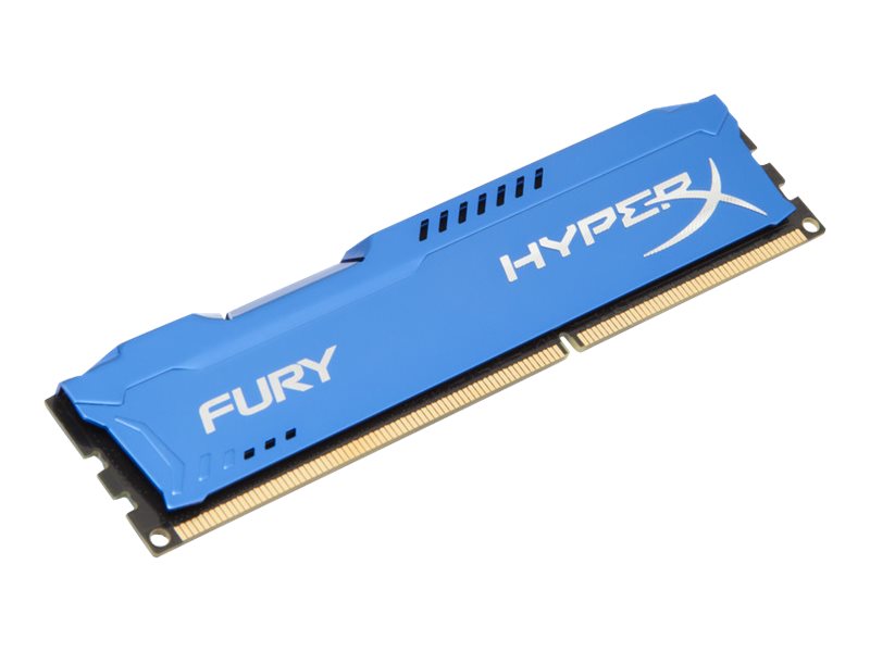 HyperX FURY - DDR3 - módulo - 4 GB - DIMM de 240 contactos - 1600 MHz / PC3-12800 - CL10 - 1.5 V - sin búfer - no ECC - azul