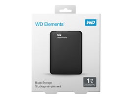 WD ELEMENTS Almacenamiento portátil WDBUZG0010BBK - Disco duro - 1 TB - externo (portátil) - USB 3.0