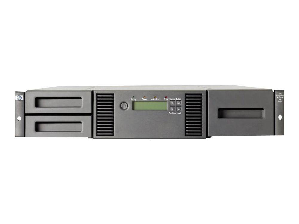 HPE StorageWorks MSL2024 - Biblioteca de cintas - LTO Ultrium unidades máx.: 2 - montaje en bastidor - 2U - lector de código de barras - para ProLiant DL120 G7, DL120 G7 Base, DL120 G7 Entry, DL120 G7 Performance