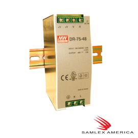 Fuente de poder 48Vcd, 75W, 1.6A, industrial conmutada montaje en din riel Fuente de poder 48Vcd, 75W, 1.6A, industrial conmutada montaje en din riel
