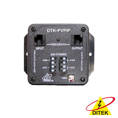 Protector para Cámara IP de puerto RJ45 y 24 Vca Protector para Cámara IP de puerto RJ45 y 24 Vca