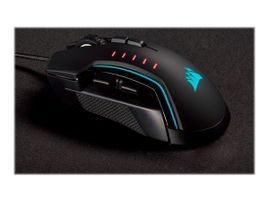 CORSAIR Gaming GLAIVE RGB PRO - Ratón - óptico - 7 botones - cableado - USB - negro