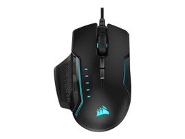 CORSAIR Gaming GLAIVE RGB PRO - Ratón - óptico - 7 botones - cableado - USB - negro