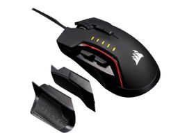 CORSAIR Gaming GLAIVE RGB PRO - Ratón - óptico - 7 botones - cableado - USB - negro