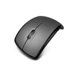 Klip Xtreme - Mouse - 2.4 GHz - Wireless - Gray - Foldable - 1000dpi