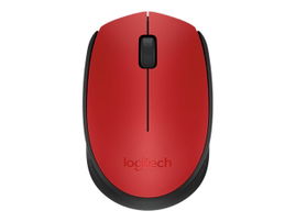 Logitech M170 - Ratón - diestro y zurdo - inalámbrico - 2.4 GHz - receptor inalámbrico USB - rojo
