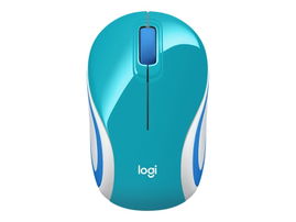 Logitech M187 - Ratón - óptico - 3 botones - inalámbrico - 2.4 GHz - receptor inalámbrico USB - teal
