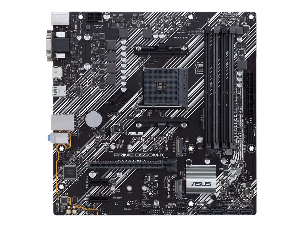 ASUS PRIME B550M-K - Placa base - micro ATX - Socket AM4 - AMD B550 Chipset - USB 3.2 Gen 1, USB 3.2 Gen 2 - Gigabit LAN - Tarjeta gráfica (CPU necesaria) - HD Audio (8-canales) ASUS PRIME B550M-K - Placa base - micro ATX - Socket AM4 - AMD B550 Chipset - USB 3.2 Gen 1, USB 3.2 Gen 2 - Gigabit LAN - Tarjeta gráfica (CPU necesaria) - HD Audio (8-canales)