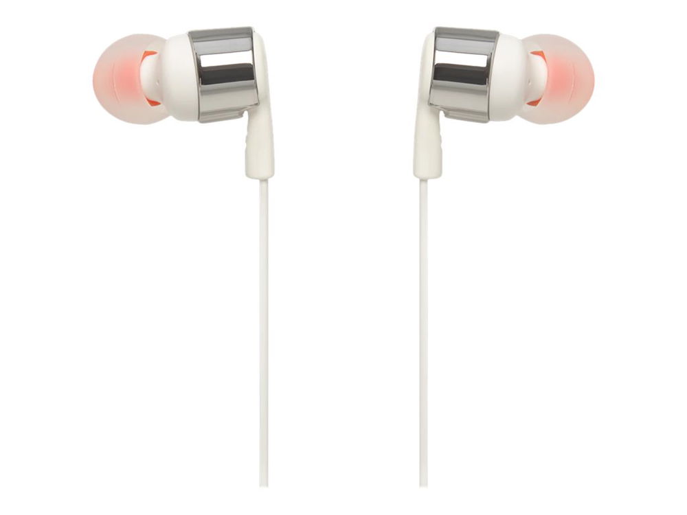 JBL T210 - Auriculares internos con micro - en oreja - cableado - conector de 3,5 mm - gris
