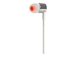 JBL T210 - Auriculares internos con micro - en oreja - cableado - conector de 3,5 mm - gris