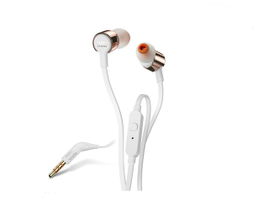 JBL T210 - Auriculares internos con micro - en oreja - cableado - conector de 3,5 mm - gris