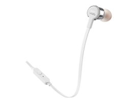 JBL T210 - Auriculares internos con micro - en oreja - cableado - conector de 3,5 mm - gris