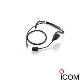 Behind-the-neck Headset with Flexible Boom Microphone. Requires OPC-2004, VS1L, VS1SC or VS4LA VOX/PTT Unit.