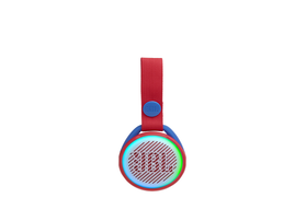JBL JR POP - Speaker - Red - Bluetooth - 5 horas de tiempo de reproducción – Resistente al agua IPX7 – Luces multicolor – integradas - Ultraportátil con correa
