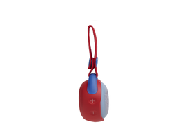 JBL JR POP - Speaker - Red - Bluetooth - 5 horas de tiempo de reproducción – Resistente al agua IPX7 – Luces multicolor – integradas - Ultraportátil con correa