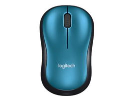 Logitech M185 - Ratón - diestro y zurdo - óptico - inalámbrico - 2.4 GHz - receptor inalámbrico USB - azul