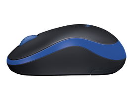 Logitech M185 - Ratón - diestro y zurdo - óptico - inalámbrico - 2.4 GHz - receptor inalámbrico USB - azul
