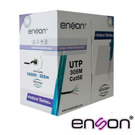 CABLE UTP CAT5E ENSON 13251B305 SERIE PRO-II CALIBE 24 AWG 100% COBRE BOBINA DE 305 METROS FORRO PVC COLOR NEGRO USO INTERIOR RECOMENDADO PARA CCTV, VIDEO IP Y REDES BASE 10,100 CABLE UTP CAT5E ENSON 13251B305 SERIE PRO-II CALIBE 24 AWG 100% COBRE BOBINA DE 305 METROS FORRO PVC COLOR NEGRO USO INTERIOR RECOMENDADO PARA CCTV, VIDEO IP Y REDES BASE 10,100