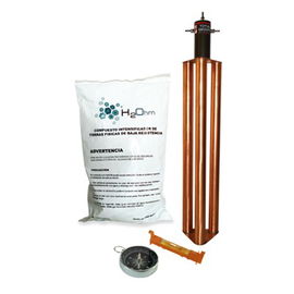 Kit de Puesta a Tierra de 100 Amperes con Electrodo, Filtro y Compuesto H2Ohm. Kit de Puesta a Tierra de 100 Amperes con Electrodo, Filtro y Compuesto H2Ohm.
