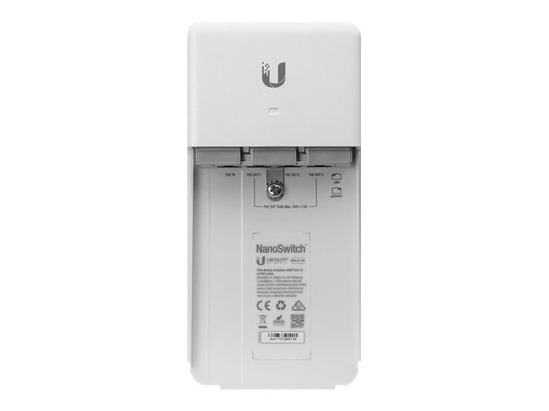 Ubiquiti NanoSwitch N-SW - Conmutador - 4 x 10/100/1000 (PoE) - PoE pasivo