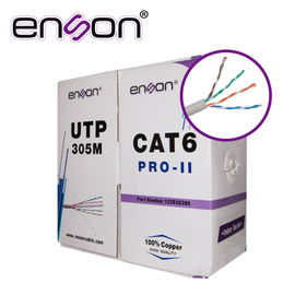 CABLE UTP CAT6 ENSON 12263G305 SERIE PRO-II CALIBE 23 AWG 100% COBRE DE ALTO RENDIMIENTO BOBINA DE 305 METROS FORRO PVC COLOR GRIS USO INTERIOR RECOMENDADO PARA CCTV, VIDEO IP Y REDES BASE 10,100,1000 CABLE UTP CAT6 ENSON 12263G305 SERIE PRO-II CALIBE 23 AWG 100% COBRE DE ALTO RENDIMIENTO BOBINA DE 305 METROS FORRO PVC COLOR GRIS USO INTERIOR RECOMENDADO PARA CCTV, VIDEO IP Y REDES BASE 10,100,1000