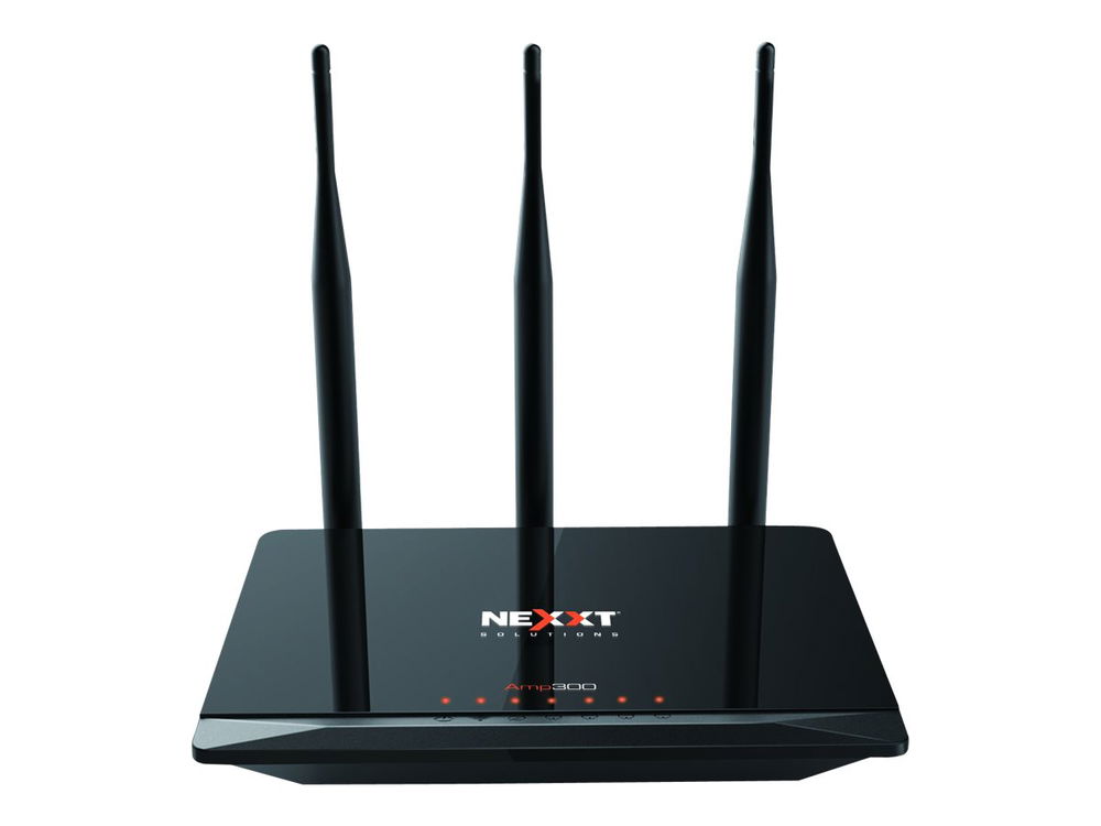 Nexxt Amp 300 - Enrutador inalámbrico - conmutador de 4 puertos - 802.11b/g/n - 2,4 GHz