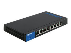 Linksys Smart LGS308 - Conmutador  - Gestionado - 8 x 10/100/1000 - sobremesa - ca 100/230 V - 2 años de garantía