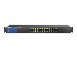 Linksys Business LGS124P - Conmutador - sin gestionar - 12 x 10/100/1000 (PoE+) + 12 x 10/100/1000 - montaje en rack - PoE+ (120 W) - ca 100/230 V