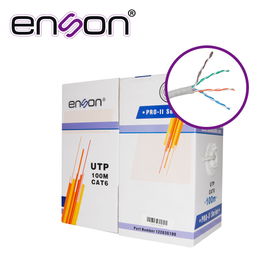 CABLE UTP CAT6 ENSON 12263G100 SERIE PRO-II CALIBE 23 AWG 100% COBRE DE ALTO RENDIMIENTO BOBINA DE 100 METROS FORRO PVC COLOR GRIS USO INTERIOR RECOMENDADO PARA CCTV, VIDEO IP Y REDES BASE 10,100,1000 CABLE UTP CAT6 ENSON 12263G100 SERIE PRO-II CALIBE 23 AWG 100% COBRE DE ALTO RENDIMIENTO BOBINA DE 100 METROS FORRO PVC COLOR GRIS USO INTERIOR RECOMENDADO PARA CCTV, VIDEO IP Y REDES BASE 10,100,1000