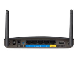 Linksys EA6100 - Enrutador inalámbrico - AC1200  Mbps conmutador de 4 puertos 10/100- 802.11a/b/g/n - Banda doble 2.4 GHz / 5 GHz -  Smart Wi-Fi apps - Beamforming -v2 años de garantía