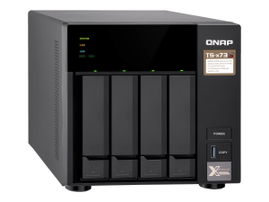 QNAP TS-473-4G - Servidor NAS - 4 compartimentos - SATA 6Gb/s - RAID 0, 1, 5, 6, 10, JBOD, 5 Hot Spare, intercambio en caliente 6, 10 repuesto rápido - RAM 4 GB - Gigabit Ethernet - iSCSI soporta