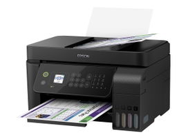Epson EcoTank L5190 - Impresora multifunción - color - chorro de tinta - rellenable - 216 x 297 mm (original) - A4/Legal (material) - hasta 7.7 ppm (copiando) - hasta 10 ppm (impresión) - 100 hojas - 33.6 Kbps - USB 2.0, LAN, Wi-Fi(n)