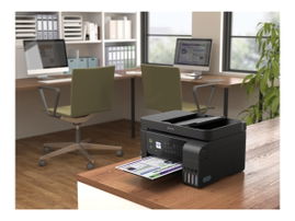 Epson EcoTank L5190 - Impresora multifunción - color - chorro de tinta - rellenable - 216 x 297 mm (original) - A4/Legal (material) - hasta 7.7 ppm (copiando) - hasta 10 ppm (impresión) - 100 hojas - 33.6 Kbps - USB 2.0, LAN, Wi-Fi(n)