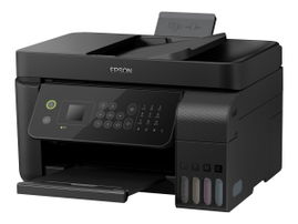 Epson EcoTank L5190 - Impresora multifunción - color - chorro de tinta - rellenable - 216 x 297 mm (original) - A4/Legal (material) - hasta 7.7 ppm (copiando) - hasta 10 ppm (impresión) - 100 hojas - 33.6 Kbps - USB 2.0, LAN, Wi-Fi(n)