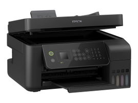 Epson EcoTank L5190 - Impresora multifunción - color - chorro de tinta - rellenable - 216 x 297 mm (original) - A4/Legal (material) - hasta 7.7 ppm (copiando) - hasta 10 ppm (impresión) - 100 hojas - 33.6 Kbps - USB 2.0, LAN, Wi-Fi(n)