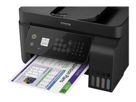 Epson EcoTank L5190 - Impresora multifunción - color - chorro de tinta - rellenable - 216 x 297 mm (original) - A4/Legal (material) - hasta 7.7 ppm (copiando) - hasta 10 ppm (impresión) - 100 hojas - 33.6 Kbps - USB 2.0, LAN, Wi-Fi(n)