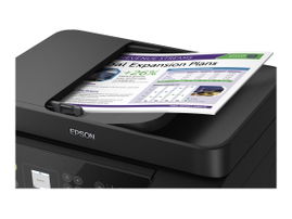 Epson EcoTank L5190 - Impresora multifunción - color - chorro de tinta - rellenable - 216 x 297 mm (original) - A4/Legal (material) - hasta 7.7 ppm (copiando) - hasta 10 ppm (impresión) - 100 hojas - 33.6 Kbps - USB 2.0, LAN, Wi-Fi(n)