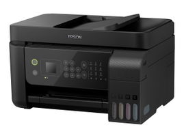 Epson EcoTank L5190 - Impresora multifunción - color - chorro de tinta - rellenable - 216 x 297 mm (original) - A4/Legal (material) - hasta 7.7 ppm (copiando) - hasta 10 ppm (impresión) - 100 hojas - 33.6 Kbps - USB 2.0, LAN, Wi-Fi(n)