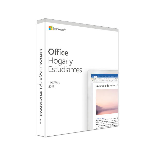 Microsoft Home and Student 2019 - License - 1 PC/Mac / 1 license - Activation card - MacOS / Windows - Spanish