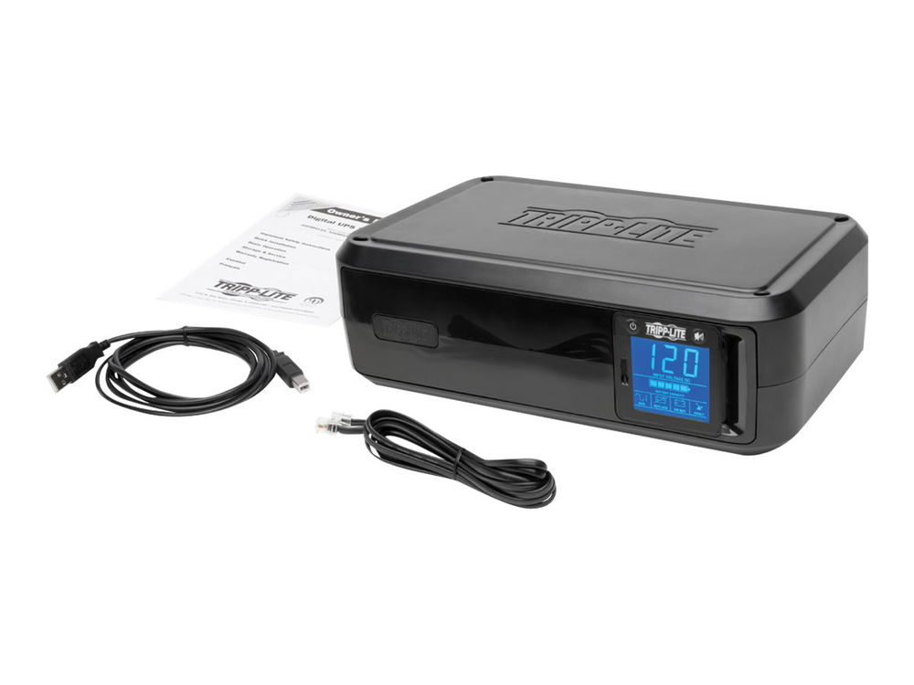 Tripp Lite UPS Smart 1000VA 500W Back Up Tower LCD AVR 120V USB Coax RJ45 - UPS - CA 120 V - 500 vatios - 1000 VA - conectores de salida: 8 - negro