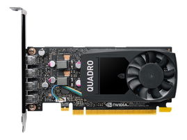 NVIDIA Quadro P1000 - Tarjeta gráfica - Quadro P1000 - 4 GB GDDR5 - PCIe 3.0 x16 perfil bajo - 4 x Mini DisplayPort - adaptadores incluidos