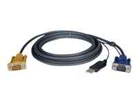 Tripp Lite 19ft USB Cable Kit for KVM Switch 2-in-1 B020 / B022 Series KVMs 19' - Cable para vídeo / USB - USB, HD-15 (VGA) (M) a HD-15 (VGA) (M) - 5.79 m - moldeado