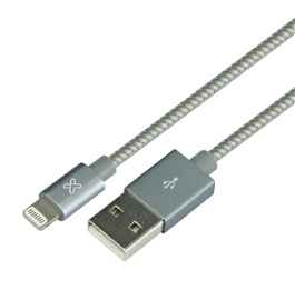 Klip Xtreme - USB cable -  4 pin USB Type A - 1 m - Gray - Braided